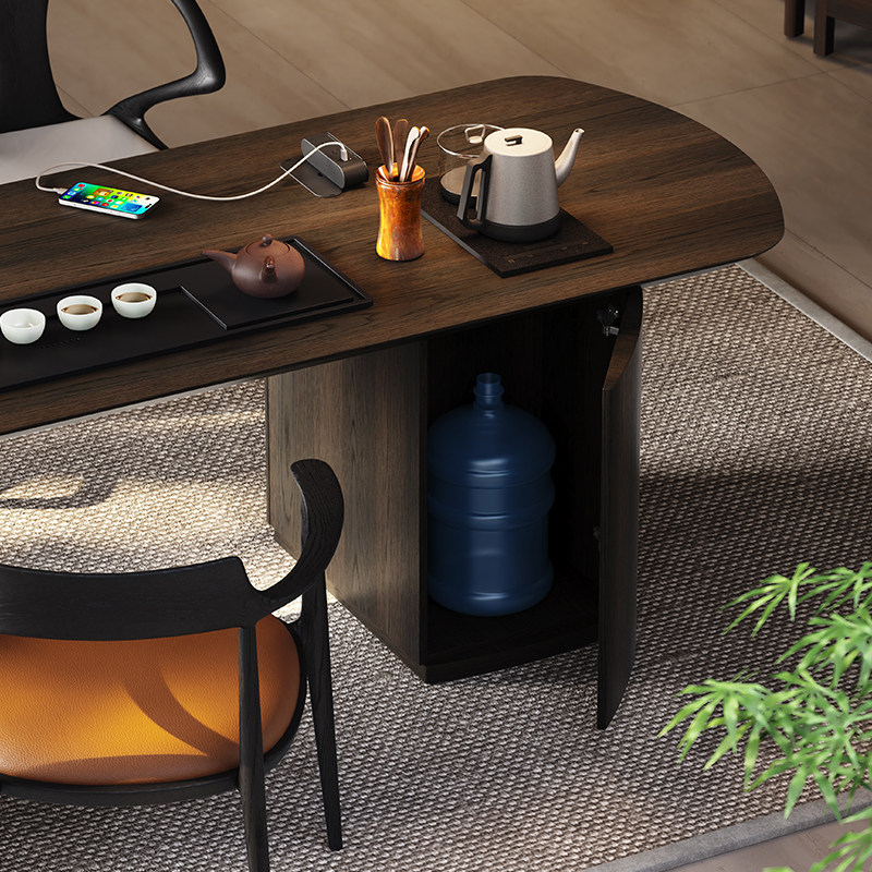 Mobeier 恩泽茶台 宋代美学禅意茶桌天然大理石黑玫瑰茶台桌组合,淘宝优惠券,粉丝福利购,淘宝优惠卷