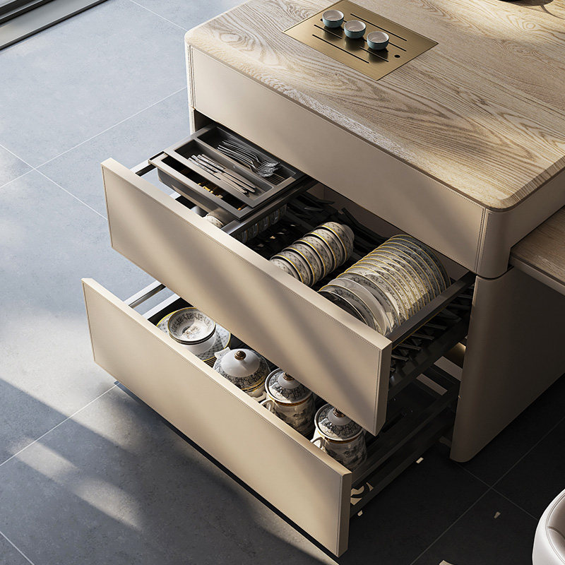 Mobeier 白蜡木茶桌餐桌一体两用家用带烧水壶多功能岛台餐桌,淘宝优惠券,粉丝福利购,淘宝优惠卷