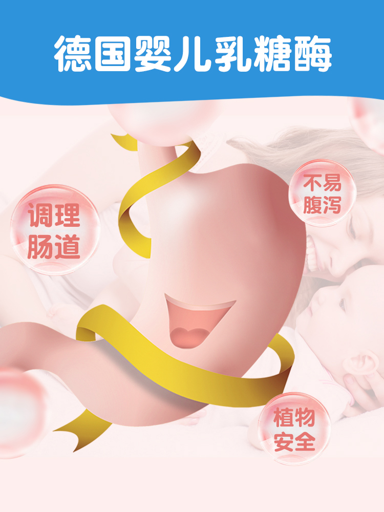 德国Lactrase婴幼儿童酸性乳糖酶宝宝拉肚子成人乳糖不耐受6000 - 图2