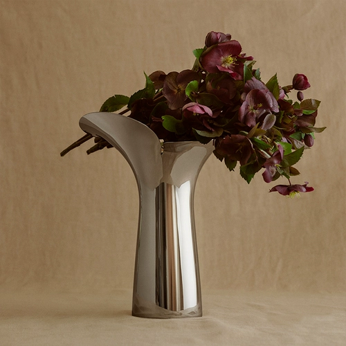 Пятно | Георг Дженсен Джордж Джейсон Блум ваза из нержавеющей стали Light Luxury Northern European Pired Manragement