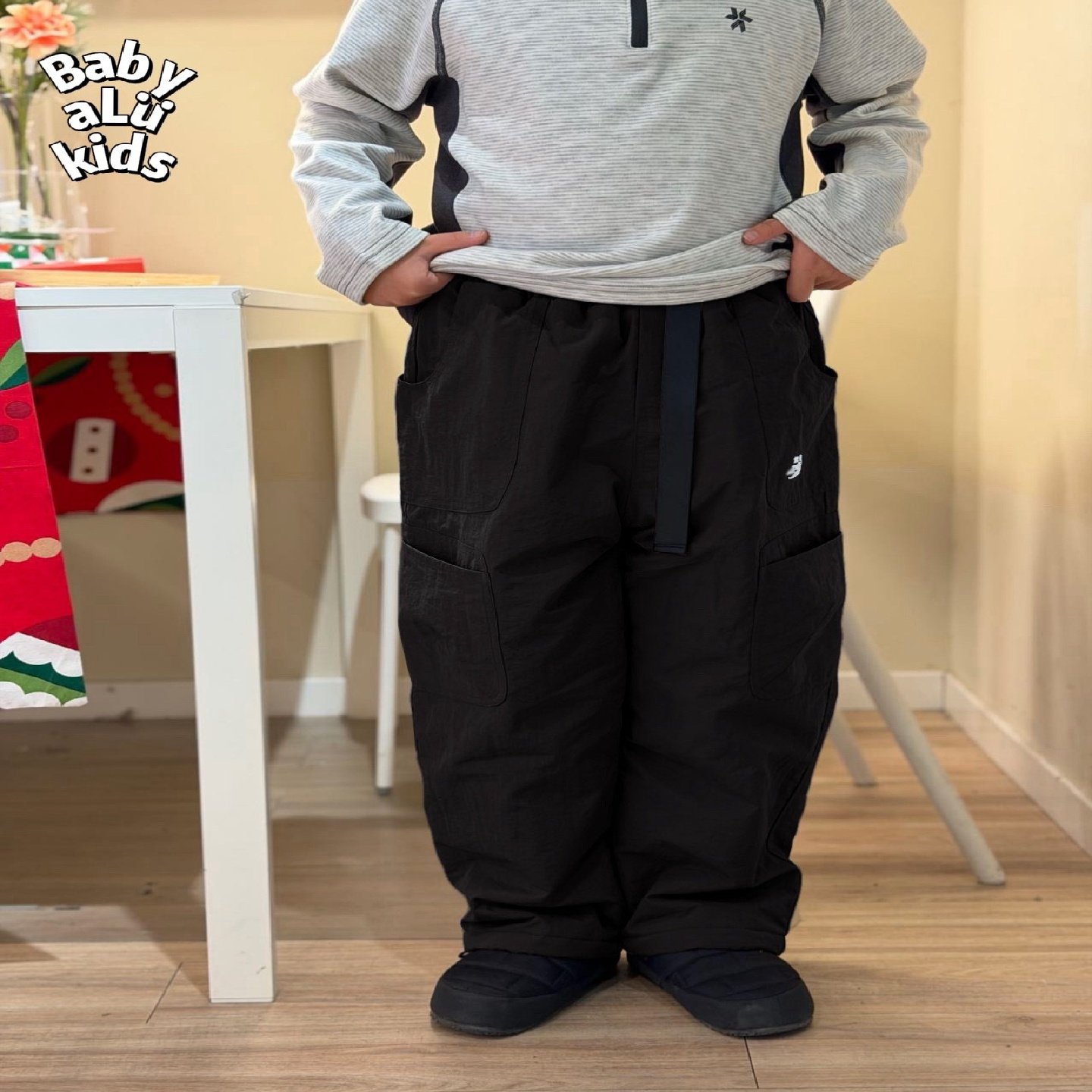 BabyaLu男女童多口袋工装裤中大童三防面料加厚一条过冬棉裤儿童,淘宝优惠券,粉丝福利购,淘宝优惠卷