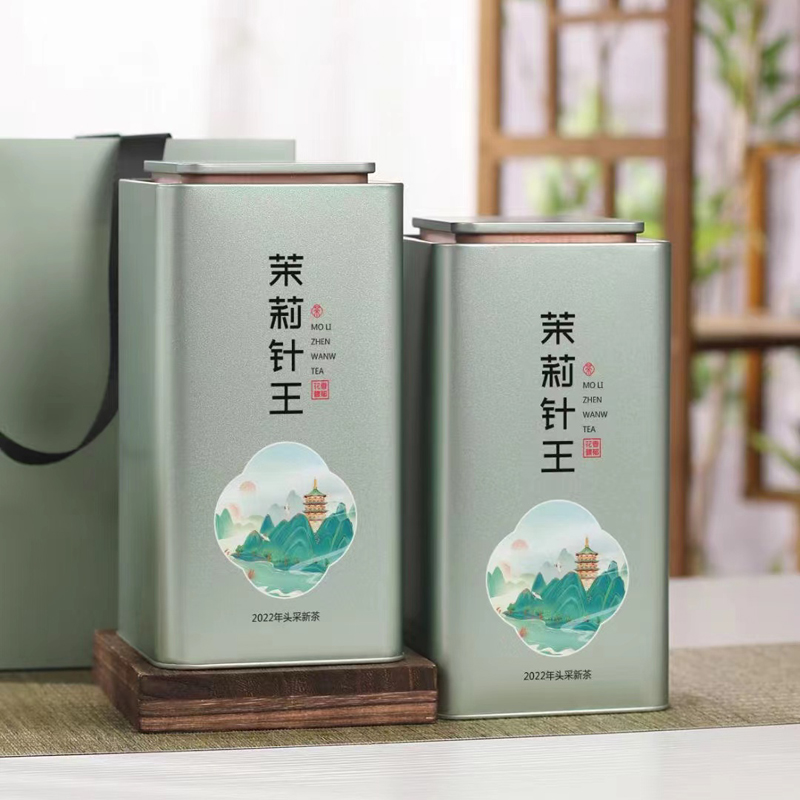 尧芳茉莉花茶2024新茶叶茉莉针王散装茉莉花浓香型绿茶罐装500克-图0