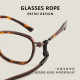Xiya Sheepskin Glasses Strap Hanger to Prevent Falling Leather Rope