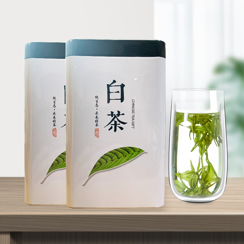 呱呱星旗舰店呱呱星安吉白茶年新茶 特级100g罐装正宗绿茶茶叶珍稀春茶0