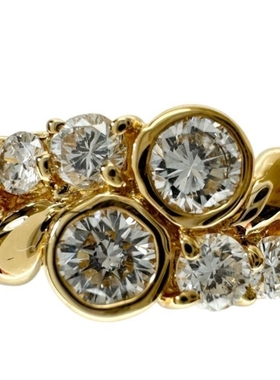 18K金戒指女轻奢风时尚高质感对戒婚戒奢华结婚戒指