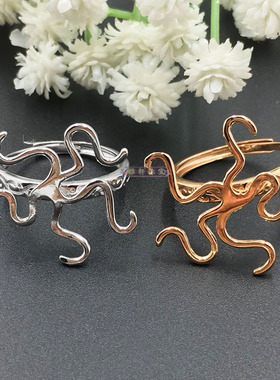 diy万能925银随形戒指空托定制