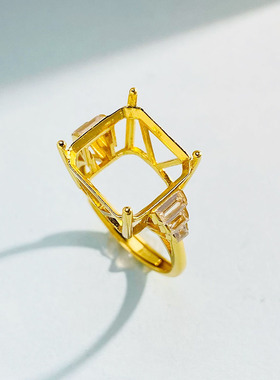 厂家直销简约时尚百搭款方形戒托