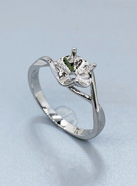 固定圈莫桑钻戒托镶嵌配件加工