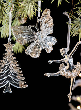 Christmas Decoration Christmas Snowflake Sticky Powder Sequi
