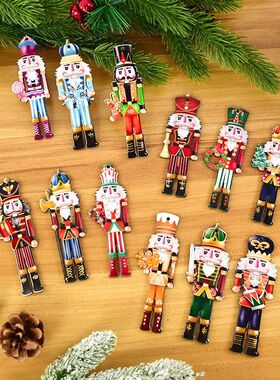 12pcs/set Christmas Nutcracker New Wooden Soldier Xmas Tree