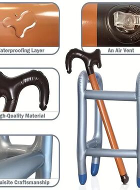 Inflatable Walking Aid Crutch, Halloween and Christmas Props