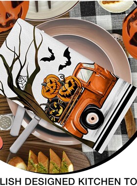 Halloween Kitchen Dish Towel Holiday Atmosphere Decorative G