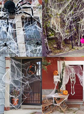 Halloween Decoration Spider Web,Artificial Cobweb,Stretchy C