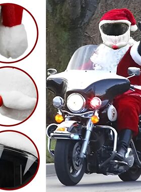 Motorcycle Helmet Cover Christmas Santa Hat Full Face Safe H