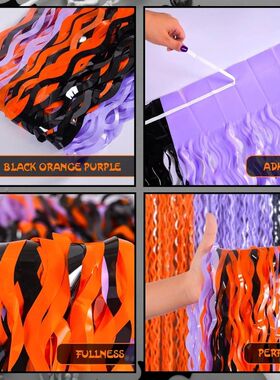 1 Pcs Halloween Color Block 1*2m Party Layout Rain Curtain f