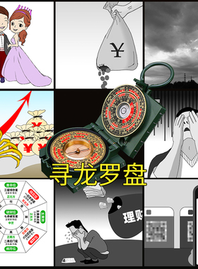 旋转纯铜精准专业摸金校尉小罗盘