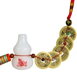 Пять Императора Цянь Цянь Пим Чистая медь с древними монетами Шесть Императоров придавите пороговую дверь к двери белая нефритовая тыква медная монета подвеска