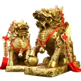 Украшение Кирина Пара чистого меди -все -точковая спальня гостиная гостиная