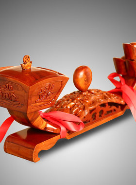 桃木称心如意摆件客厅手工木雕