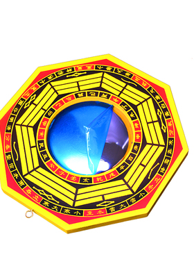 门口九宫小号桃木八卦镜