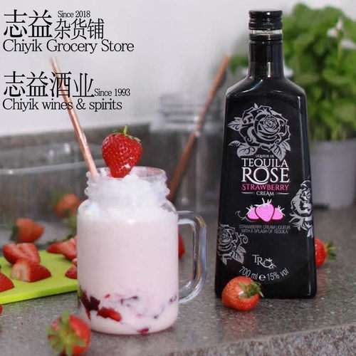 提亚玫瑰特其拉Tequila Rose Strawberry特奇拉玫瑰草莓味利口酒-图0