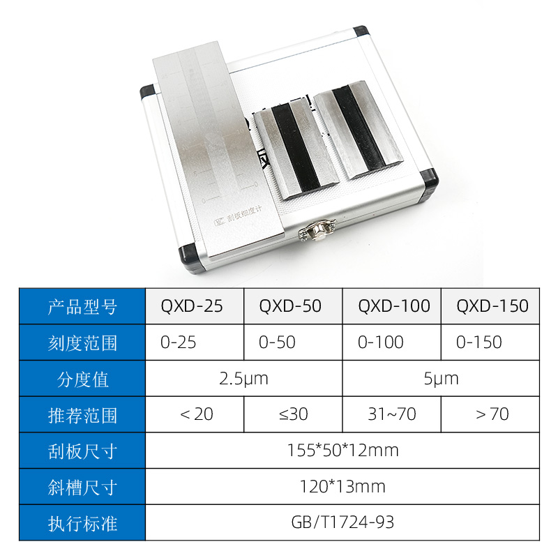不锈钢单槽双槽QXD刮板细度计0-25/50/100/150油墨涂料颗粒细度板 - 图2