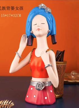 包邮民族风背篓女孩礼帽女孩托盘