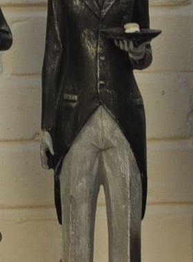 创意绅士狗做旧高档树脂摆件