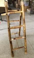 лестница 外贸出口原单 欧美乡村风格竹制做旧折叠梯子 可登高可做摄影道具