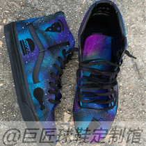 Giant artisan sneakers custom VANS starry sky graffiti AJ starry sky graffiti hand painted shoes