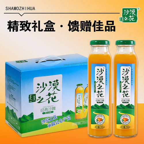 沙漠之花果味低脂果汁饮料8瓶装内蒙特产草原礼盒赤峰沙棘汁饮品 - 图0