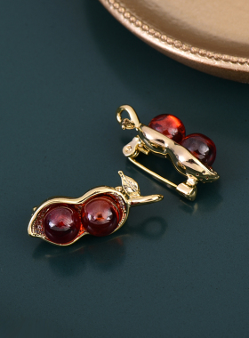 可爱小花生别针欧多小众品牌胸花