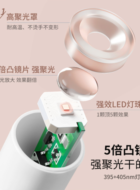 蜜糖小姐手持美甲一字灯蓄电小型便携速干光疗灯甲片烤灯美甲店用