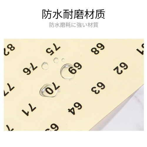 美甲甲油胶色号数字标签贴纸编号镭射透明不干胶记号贴防水1-240 - 图1
