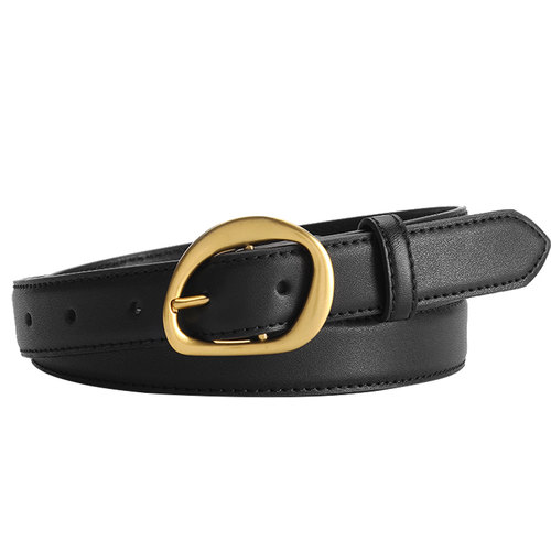 新款皮带女真皮装饰时髦小众潮流牛皮韩版显瘦配牛仔裤腰带女针扣 - 图3