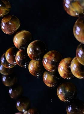 【极光脉动】金光天然彼得石手链女款单圈手串饰品礼物送女友生日