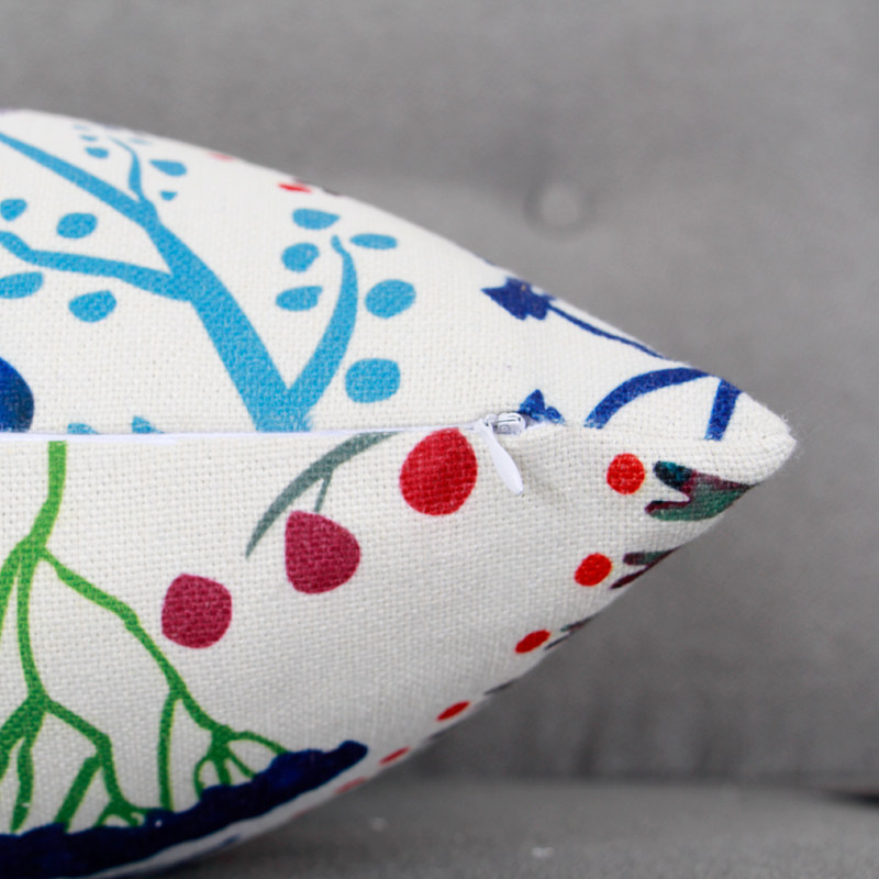 水彩色植物北欧居家美式棉麻抱枕套腰枕清凉汽车靠垫办公沙发靠枕,淘宝优惠券,粉丝福利购,淘宝优惠卷