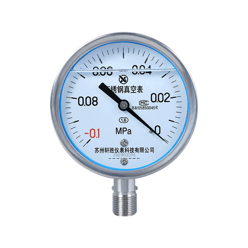 YN100BF -0.1-0MPa全不锈钢耐震真空表 真空负压抗震不锈钢压力表 - 图3