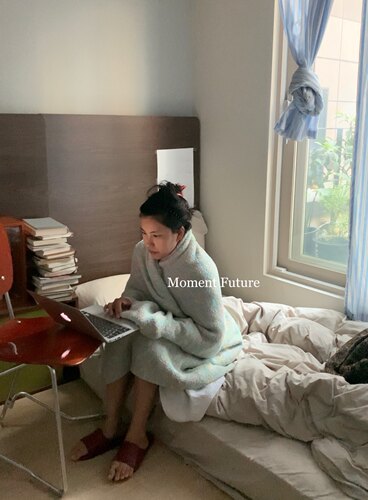 Moment Future复古混色毛毯四季款拍摄道具背景布毛线毯沙发盖毯 - 图1