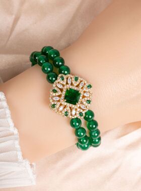 奢华锆石玛瑙手串手链女首饰手饰