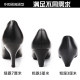 Large size comfortable thick heel stewardess soft sole interview work shoes