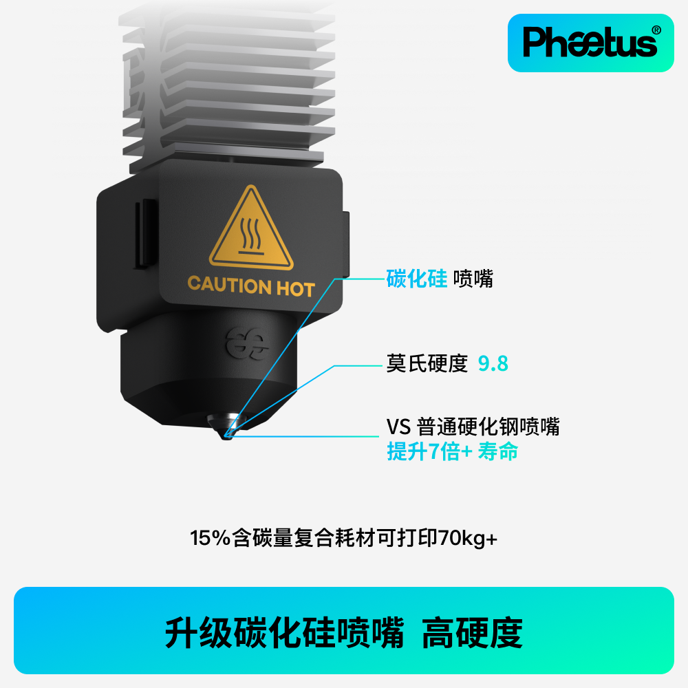 Phaetus可拆式拓竹A1/A1mini热端喷嘴Endcoat挤出头3D打印机M4,淘宝优惠券,粉丝福利购,淘宝优惠卷