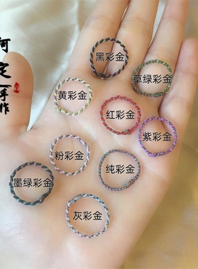 原创个性绳戒指女手工编织