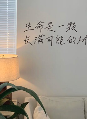 治愈文字店橱窗玻璃镜子装饰贴纸