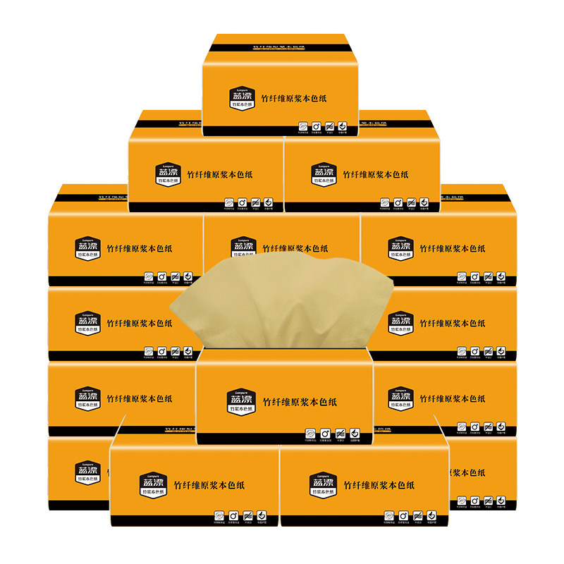 蓝漂40包整箱本色纸餐巾纸卫生纸 蓝漂环天抽纸