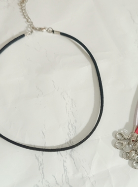 彩色细款麂皮绳项链女ins小众设计感简约百搭锁骨链颈链颈绳