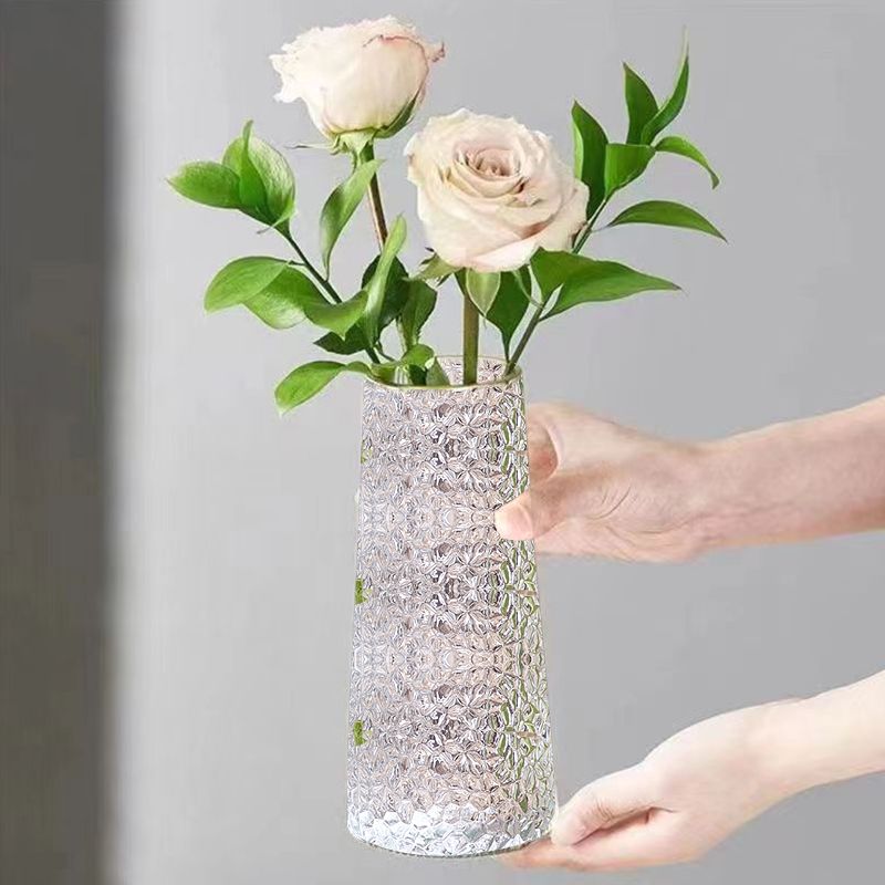 简约创意透明玻璃花瓶桌面北欧ins风鲜花瓶_花瓶