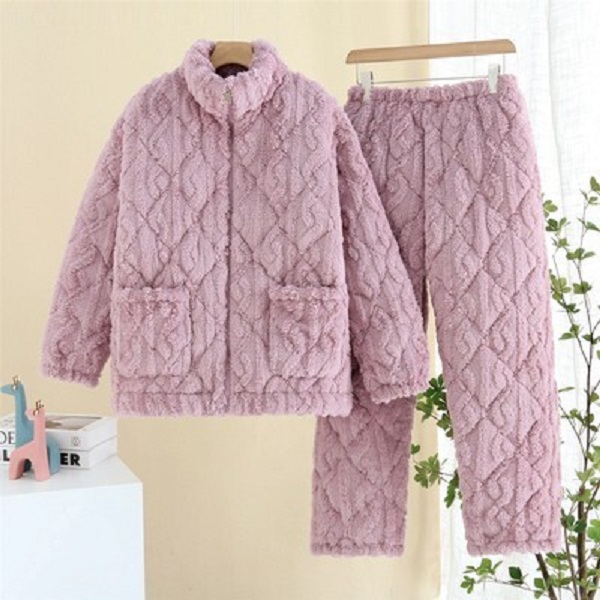 情侣睡衣女冬季法兰绒加绒加厚三层夹棉保暖男款家居服套装可外穿,淘宝优惠券,粉丝福利购,淘宝优惠卷