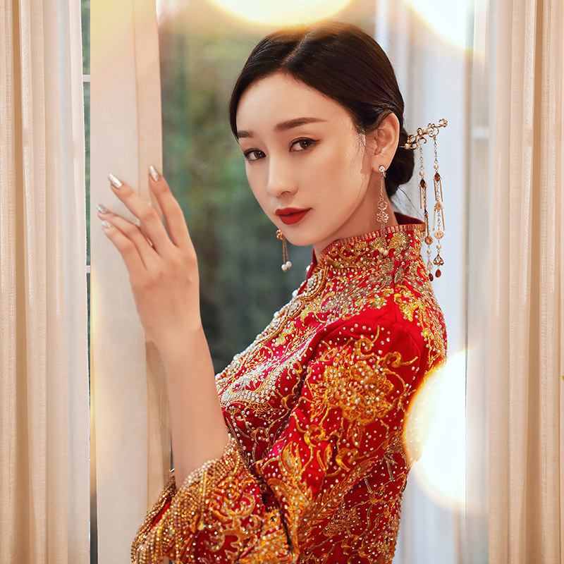 秀禾服2020新款结婚礼服女新娘婚纱 琼兰旗袍