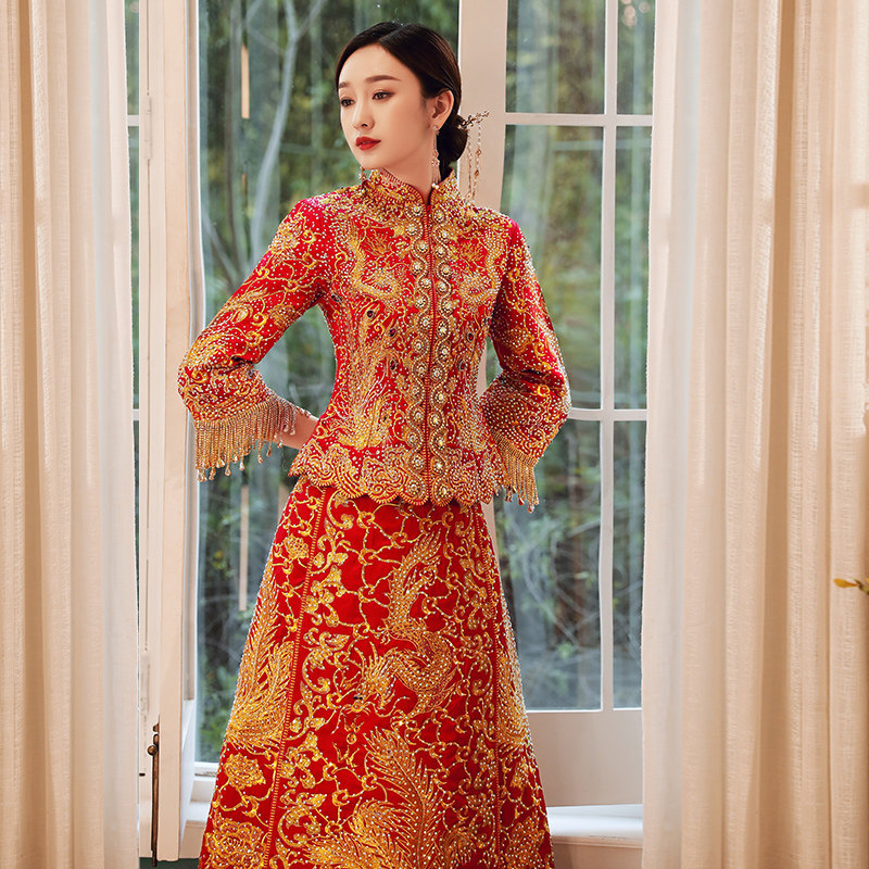 秀禾服2020新款结婚礼服女新娘婚纱 琼兰旗袍